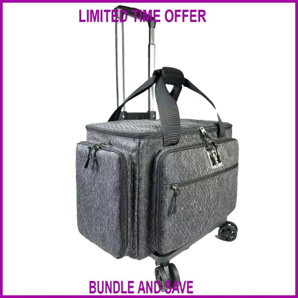 Rolling Teacher Bag with 5 360-Degree Wheels, Fits 15.6" Laptop